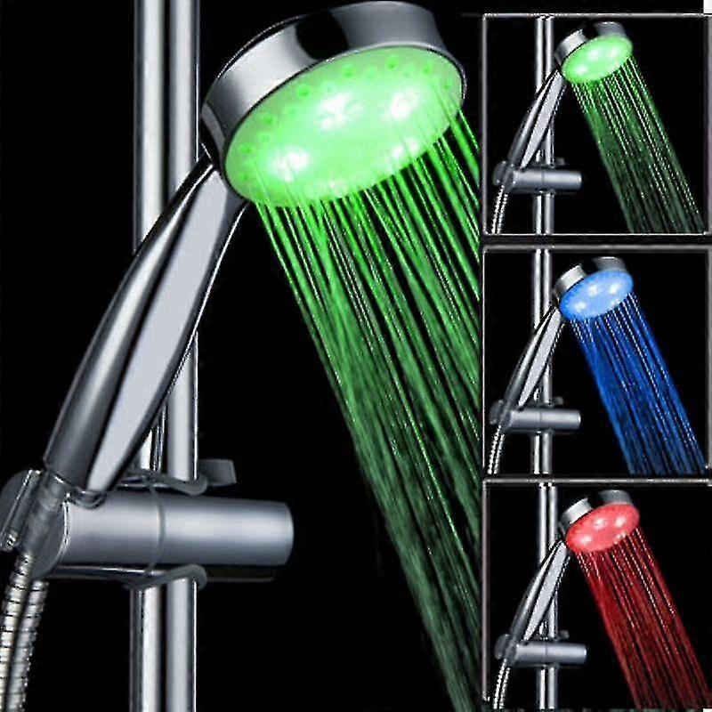 Shower Head, 3 Colors Led Shower Head, Temperature Control