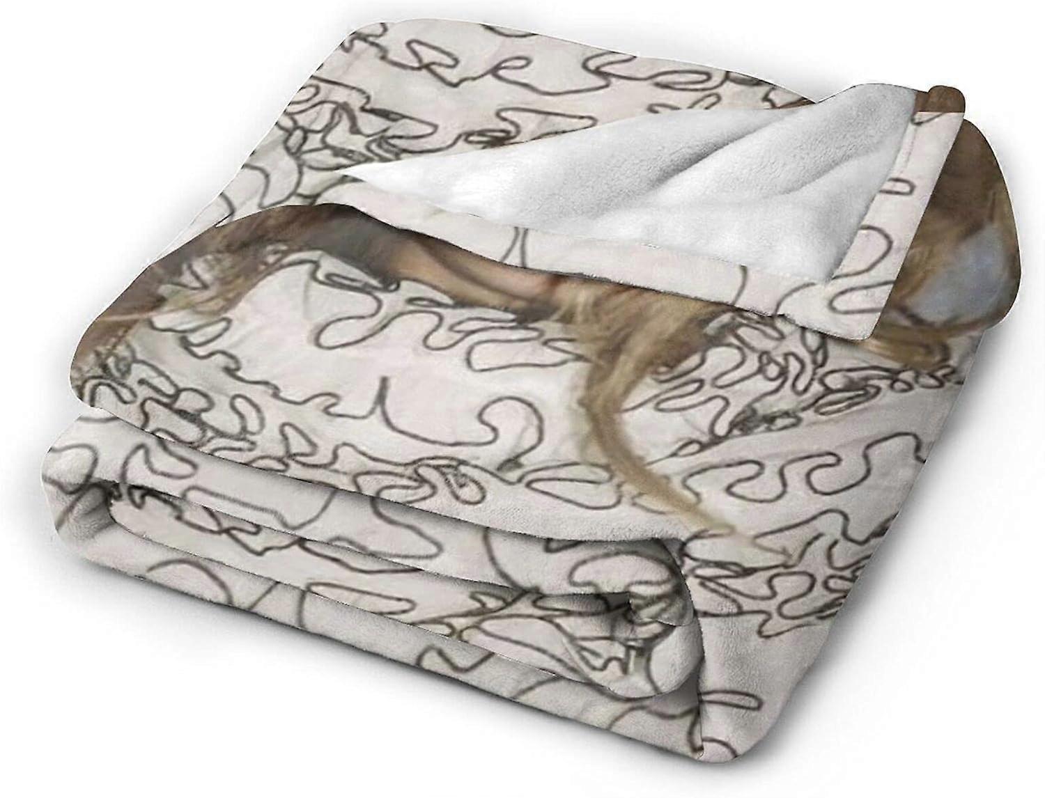 Lily Rose Depp Cobertor Ultra-Soft Flanela Blanket 3D Print Fluffy Plush Blanket Cama Decoração Jogar Cobertor para Sala de Estar Quarto Dormitório Decor (3Sizes