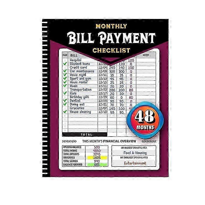 Monthly Bill Payment Management Notebook