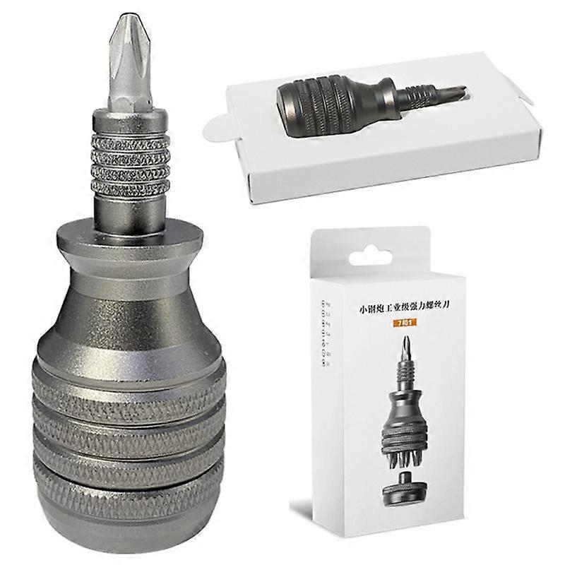 7 in 1 Mini Screwdriver Titanium Screwdriver 1/4 Inch Magnetic Torx Screw Driver Bit Kit Home Repai