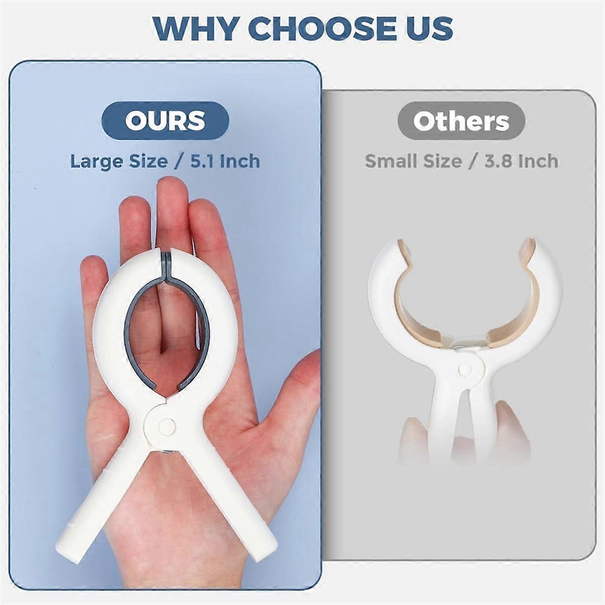 Beach Towel Clip, Large Clip, Outdoor Seamless Clip, Plastic Clip for Drying Clothes, Strong Windpr