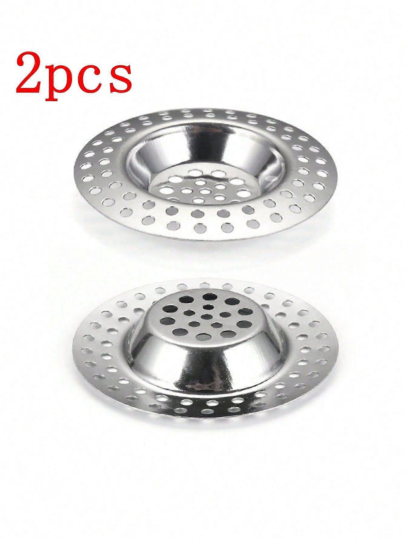 2pcs מסנני לוכד שיער נירוסטה, מגן ניקוז כיור, כיסוי ניקוז רצפת מקלחת אמבטיה, תקע ניקוז מפיג ריחות במטבח