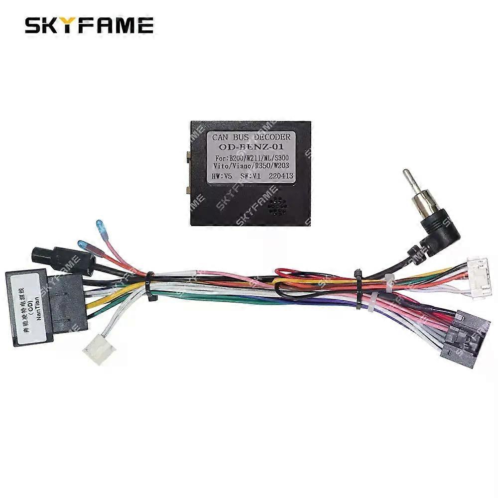 Applies to Car 16pin Wiring Harness Adapter Canbus Box Decoder Android Radio Power Cable For Benz Vito W220 Benz S Class OD-BENZ-01