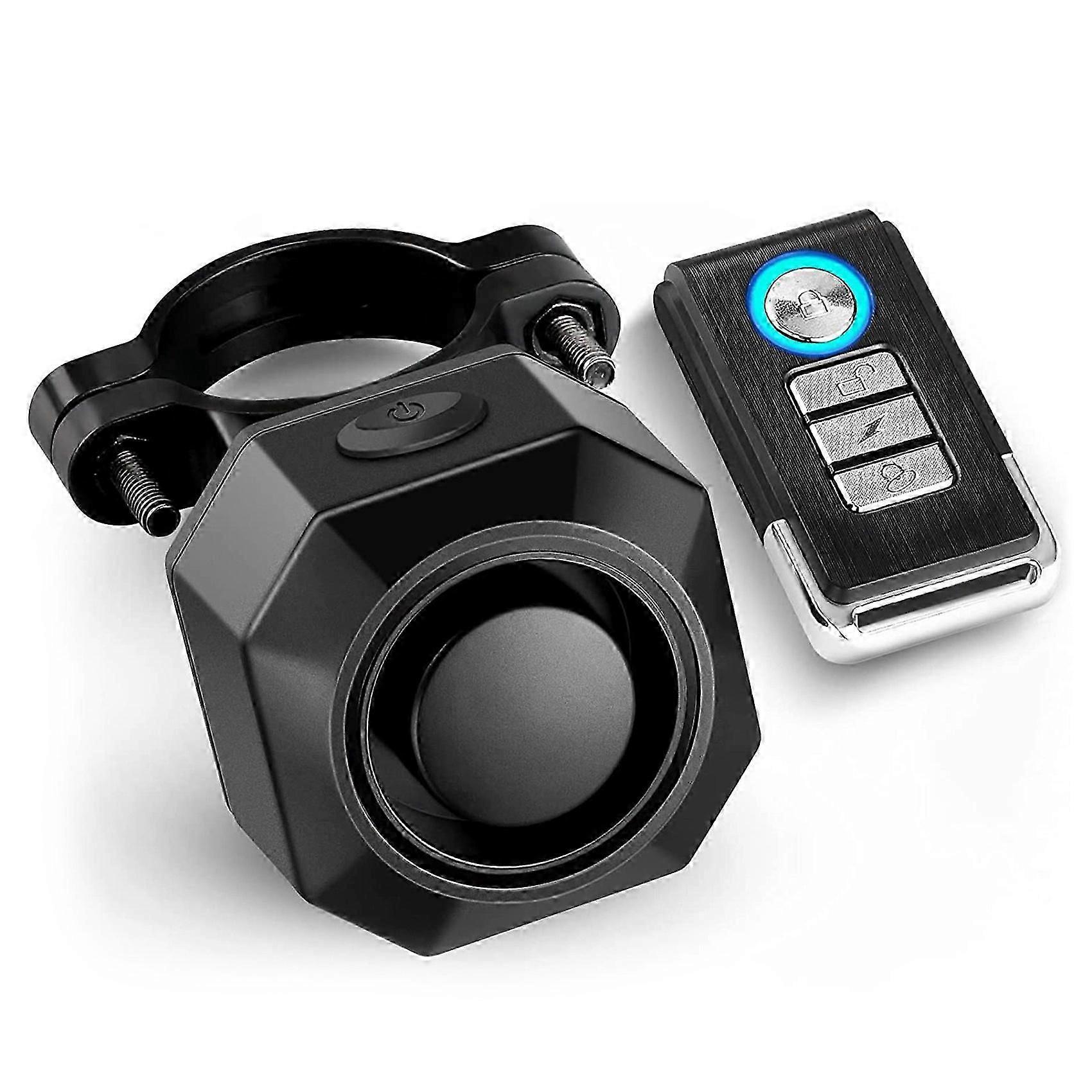 USB Rechargeable Bike Alarm with Remote, 110DB Loud Wireless Anti Theft Vibration Motion Sensor Veh-Good