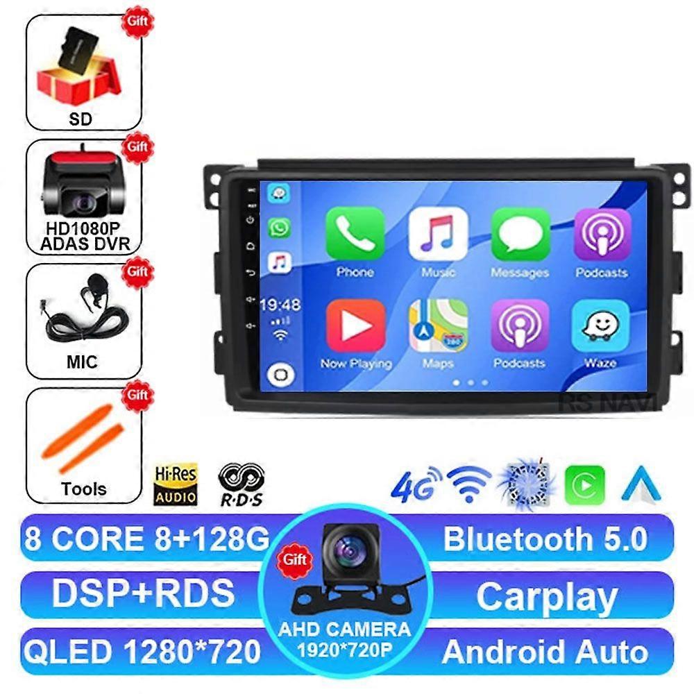 Android 14 Car Radio For Mercedes Benz Smart Fortwo 2006 2007 2008 2009 2011-2015 Head Unit Navigation 5g Wifi Dvd Dsp Gps 2din