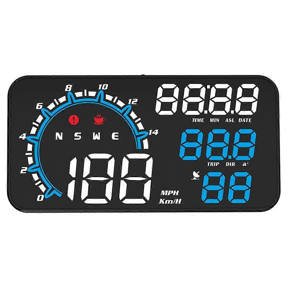 Type B G11 Universal GPS HUD Head Up Display Speed Instrument with Overspeed Alarm for Oil Fuel