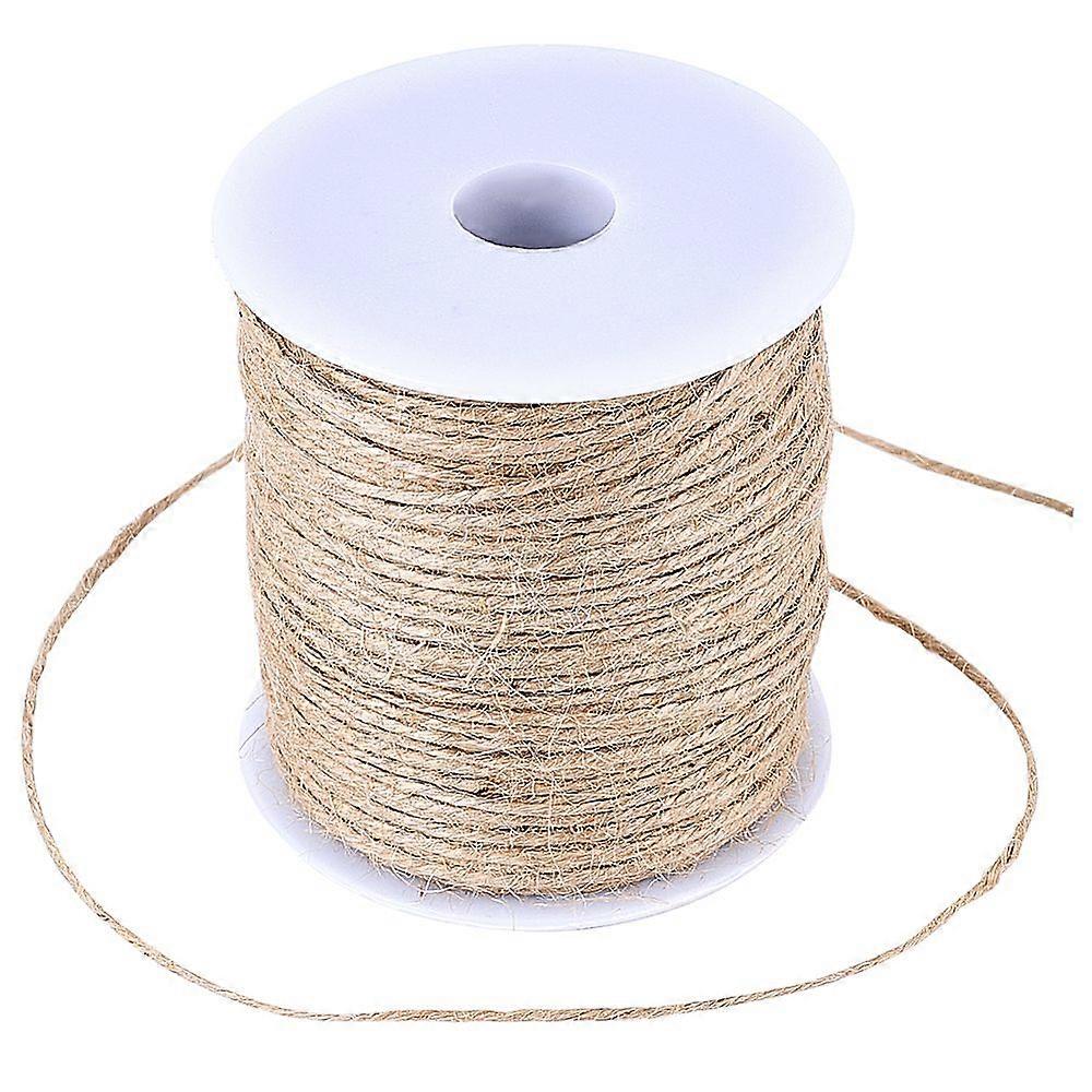 1Set 1 Roll Jute Cord Jute String Jute Twine for Jewelry Making Tan 2mm 109.36 yards(100m)/roll