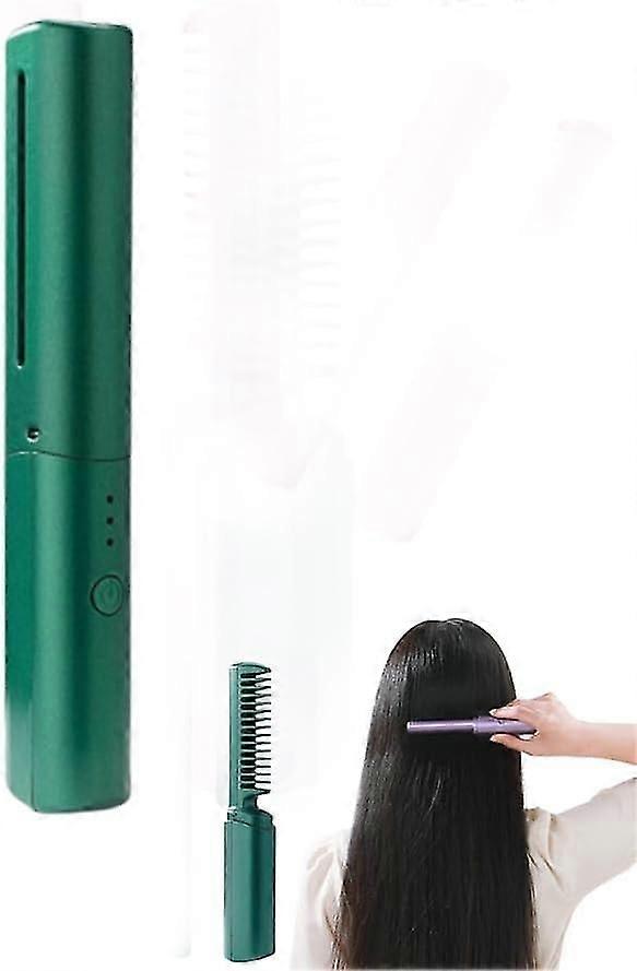 Rechargeable Mini Straightener, Cordless Straightener Brush, Negative Portable Straightening Brush For Women