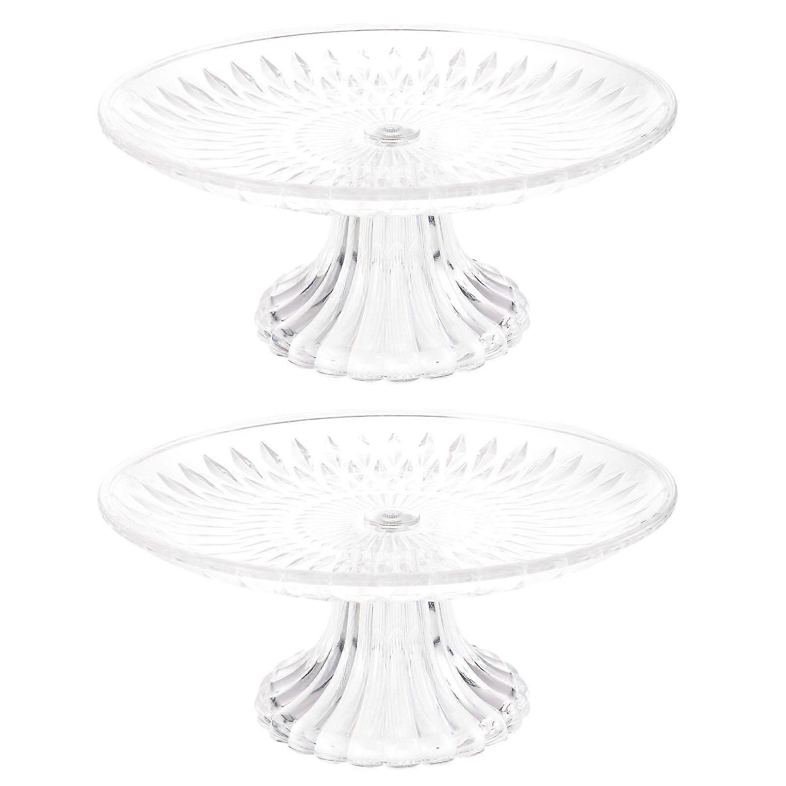 2pcs Party Cake Display Tray Food Storage Pallet Decorative Dessert Showing Tray