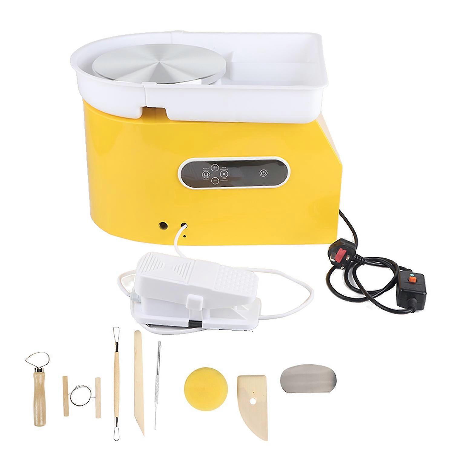 350W Ceramic Machine Pedal Touch Screen Dual Control Pottery Wheel Machine DIY Pottery ToolUK Plug 2