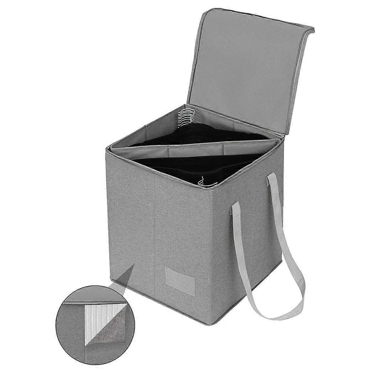 Clothes Hanger Organizer Bag-Hanger Storage Containers with Lid for Dustproof, Hanger Holder, Hanger Caddys Organizer