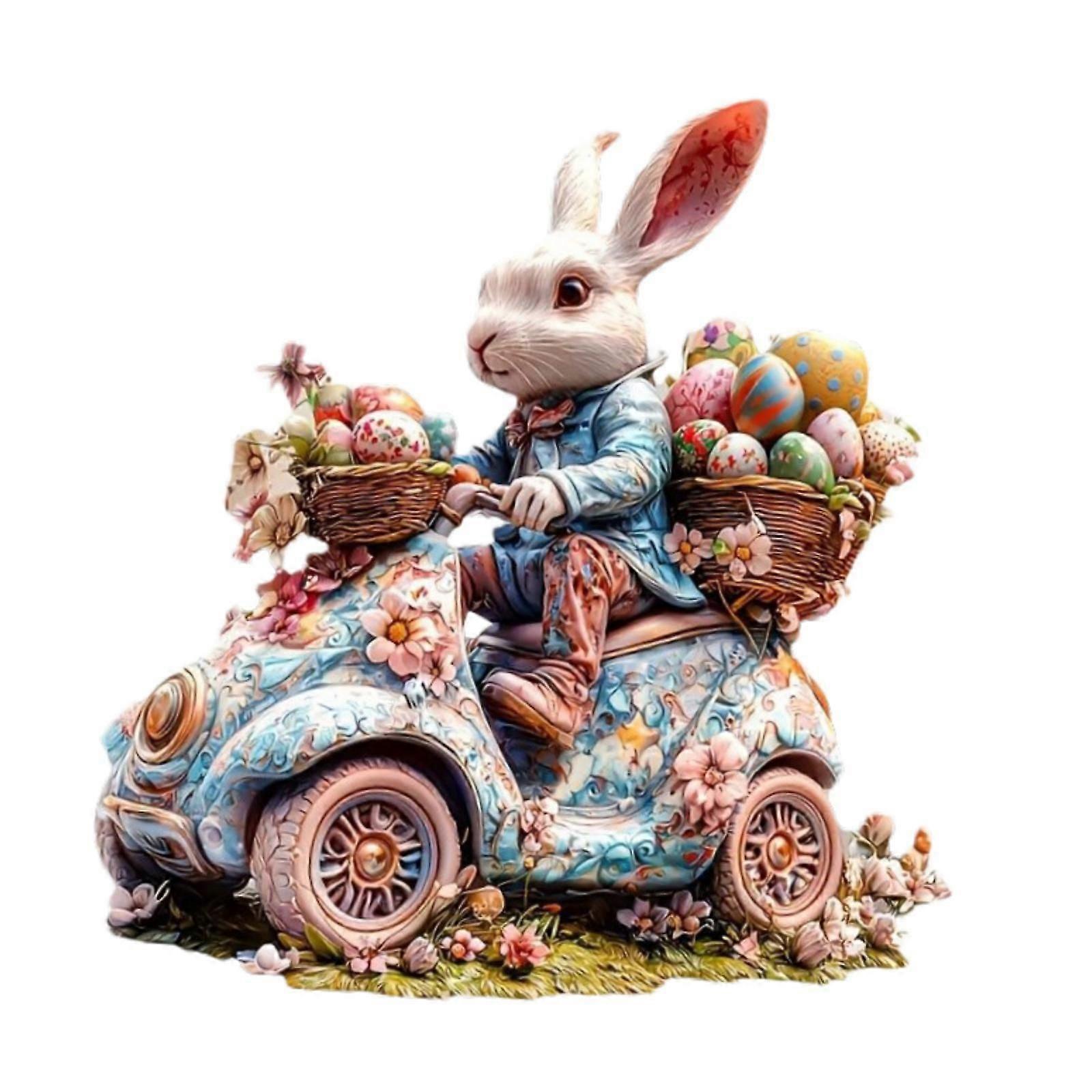 2D Easter Bunny Statue Party Supplies Easter Decor for Kitchen Bedroom Shelf
