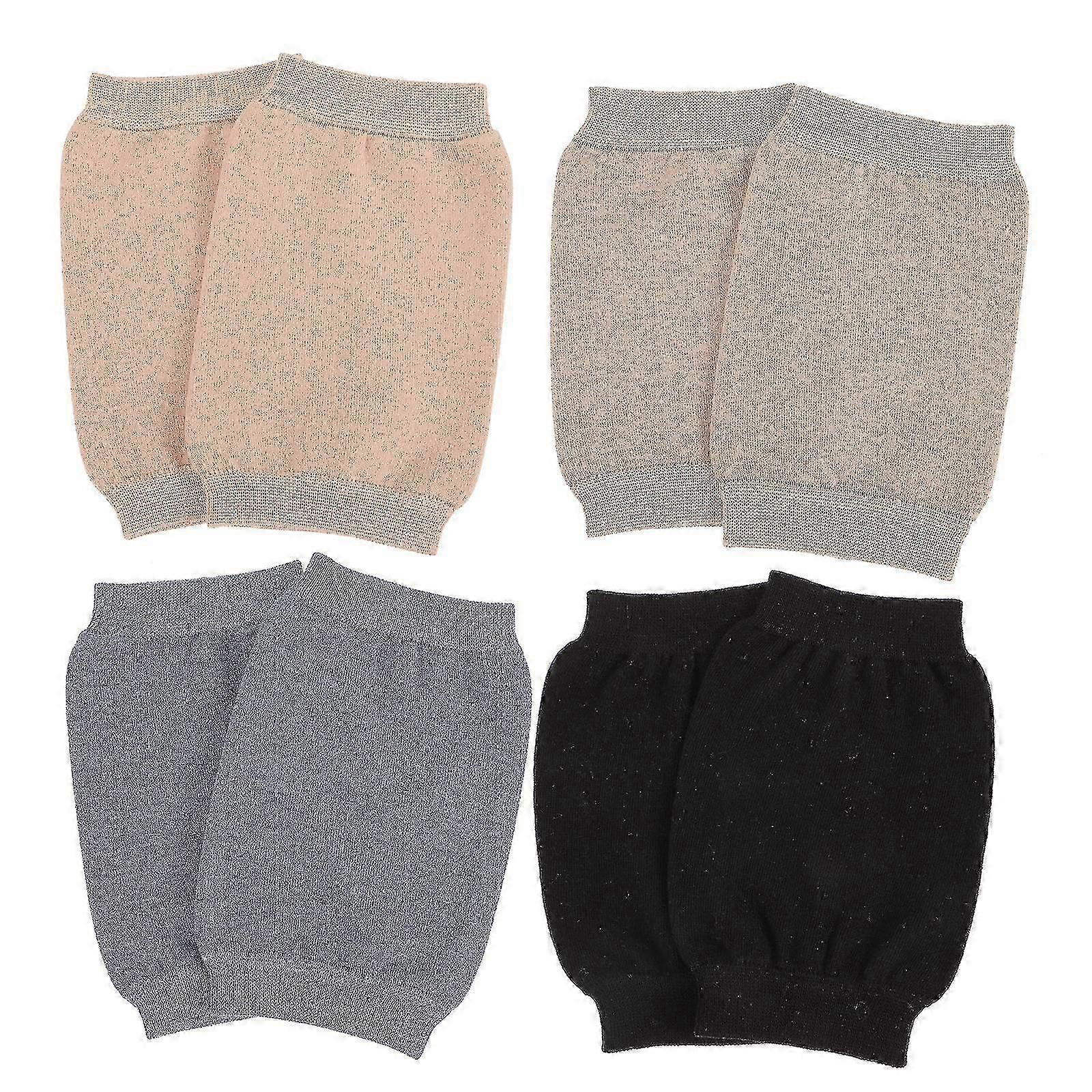 4 أزواج تدفئة الركبة الحرارية تدفئة الساق دعامة الرياضة حامي الركبة تدفئة الساق كم تدفئة الركبة وسادة