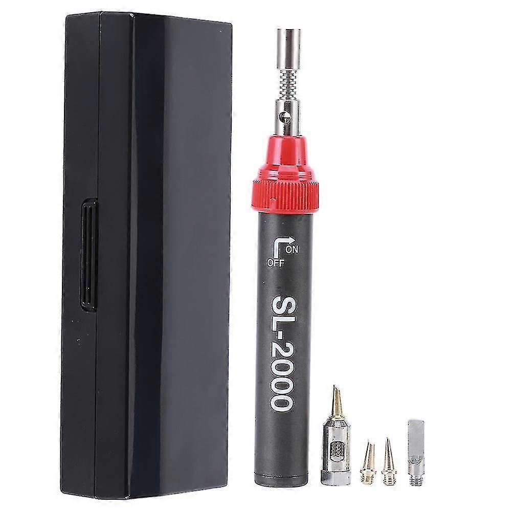 Gas Soldering Kit 5in1 Pure Butane Soldering Iron Multiple Tips Tool Set Sl2000k 11ml