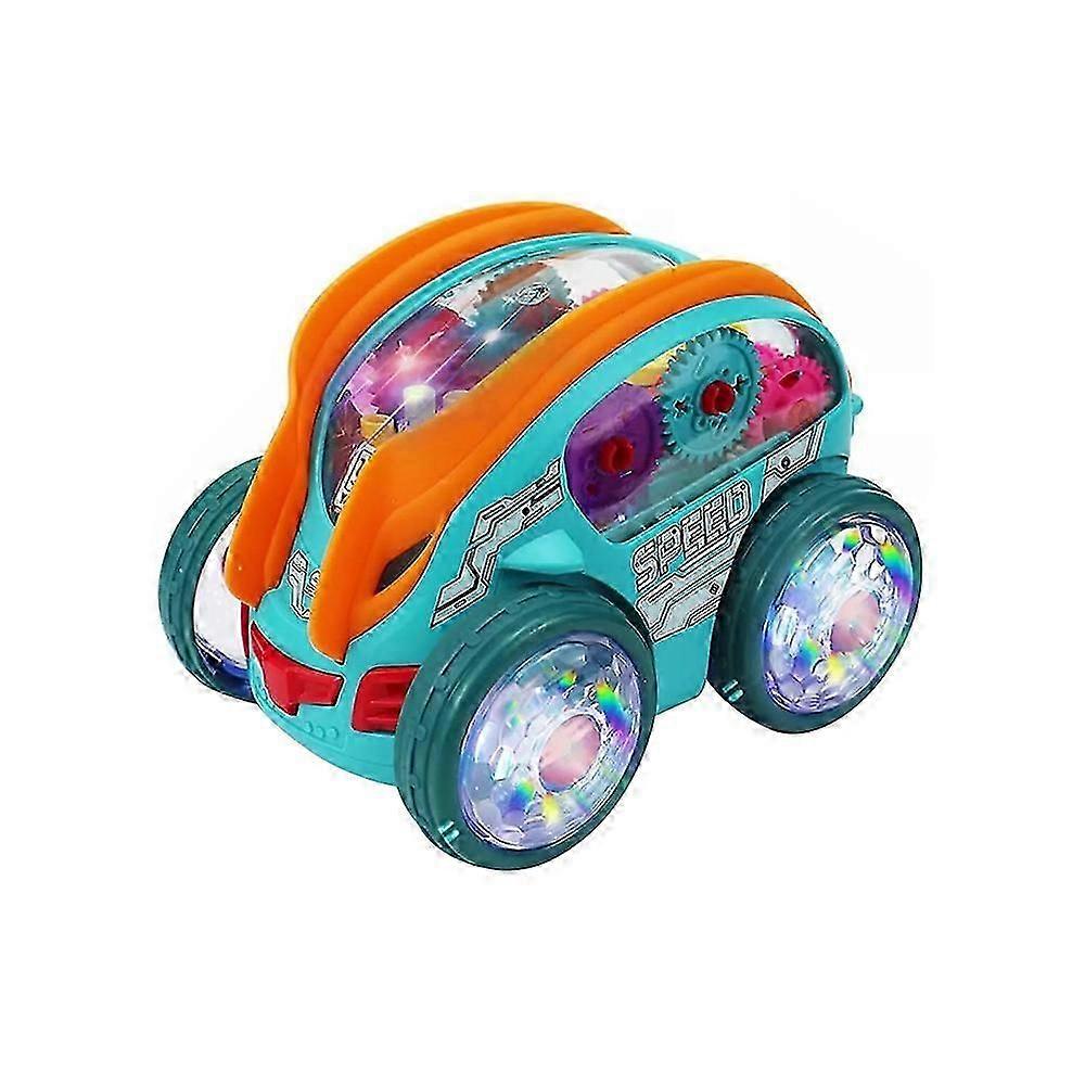 Speedlite Dynamic Gear-powered Car With Led Lights, Light Up Toy Cars For Kids