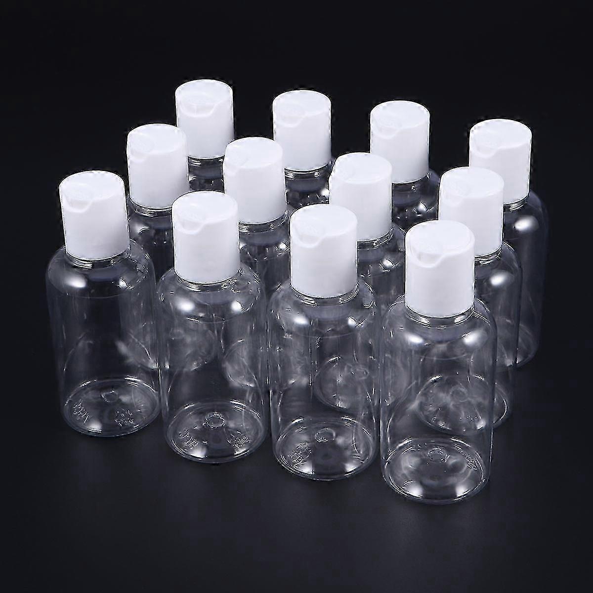 24pcs 75ml Refillable Bottle Press Travel Bottle Storage Container for Shampoo Cream Lotion (Random Color)
