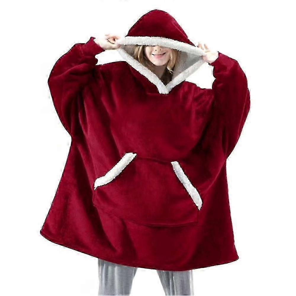 Pijama com Capuz de Veludo de Cordeiro Quente e Macio para Mulheres - Moletom de Pelúcia Oversized