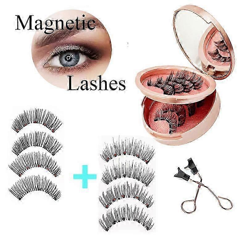 high quality Magnetic Eyelashes, 3D Natural Look Magnetic Eyelashes without Eyeliner, Reusable Magnetic Eyelashes with Applicator No Glue, Easy to Wea