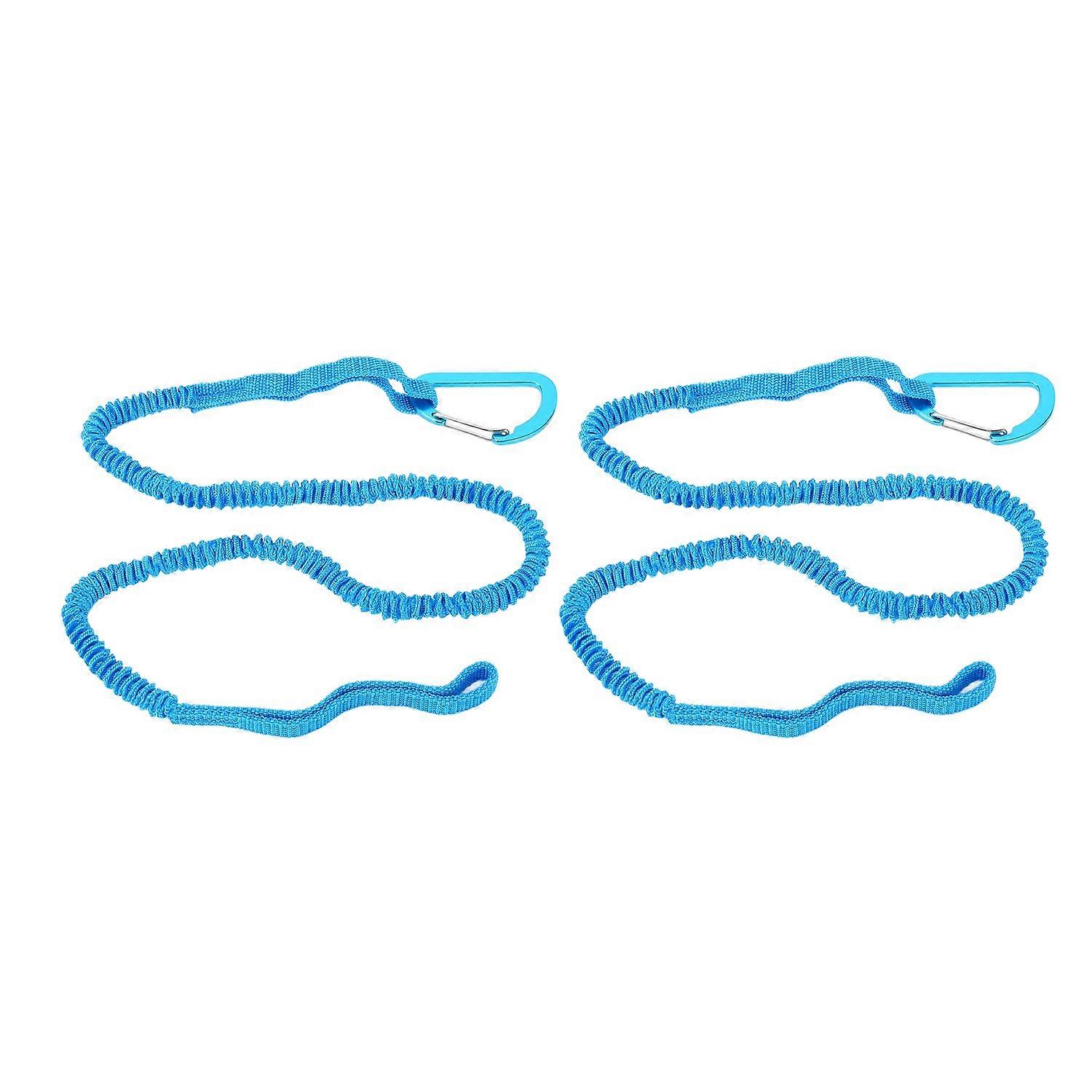 2pcs Kayak Paddle Leash Stretchable Strap Lanyard Rope for Kayaking Boating Canoeing Fishing Pole Ro
