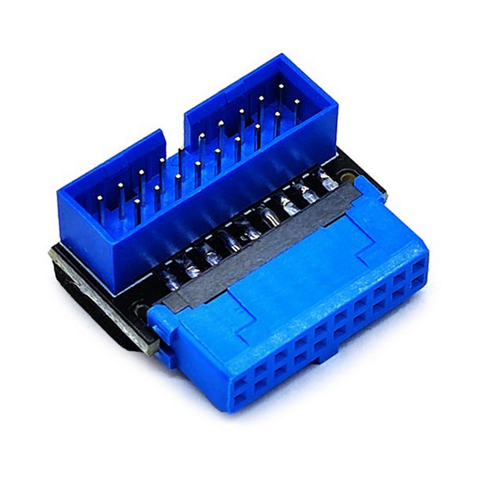 USB Header Adapter USB3.2 GEN1 19Pin/20Pin Sockets 90 Degree Steering Elbow Converter Adapter For Desktop Motherboards