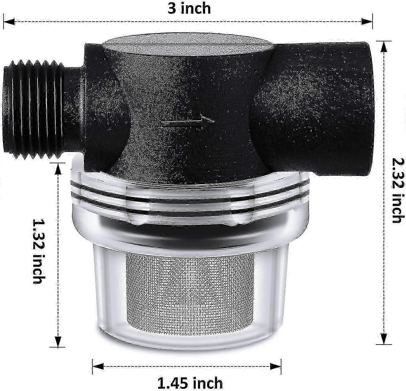RV Remplacement 1/2" Filtre à crépine de pompe à eau à visser pour systèmes de tuyauterie