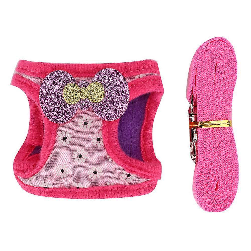 Small Pet Animal Leash Harness Set for Rabbits Gerbils Guinea Pigs - Comfortable Chest Strap Traction Vest Adjustable Size