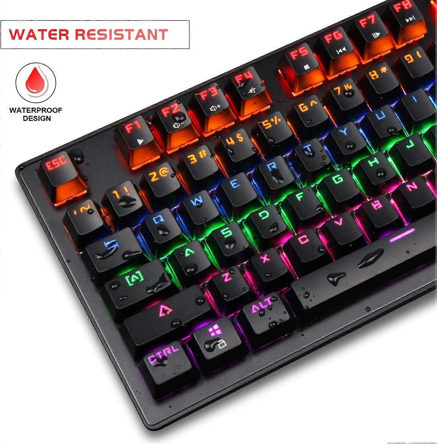 Compact Mechanical Keyboard, Blue Switches For Speed, Ergonomic Design ...