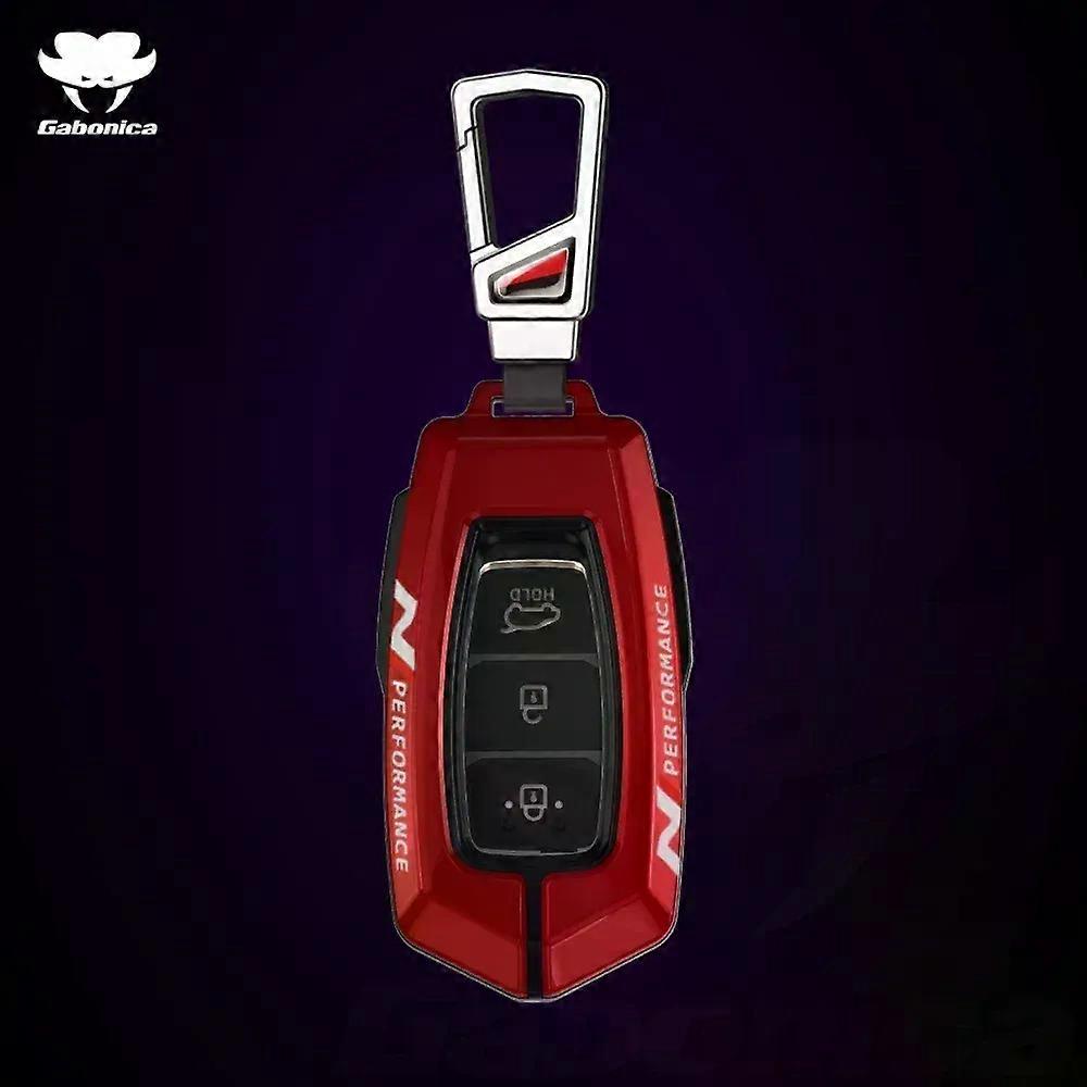 Carbon fiber Car Key Case compatible for Hyundai Percompatible for mance Elantra GT Kona Santa Fe Veloster Smart Remote Protector Fob Cover Car Styli