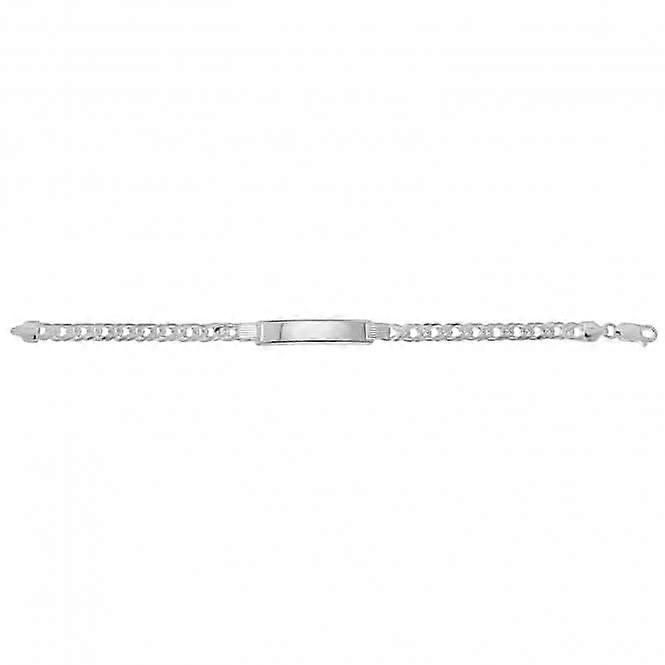 Acotis Silver Id Bracelet Double Curb G2109