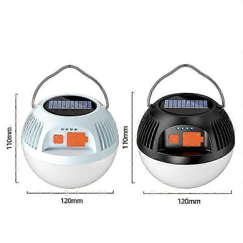 Solar Camping Lamp USB Rechargeable LED Tent Light 3 Modes Portable Lanterns Emergency Strong Light