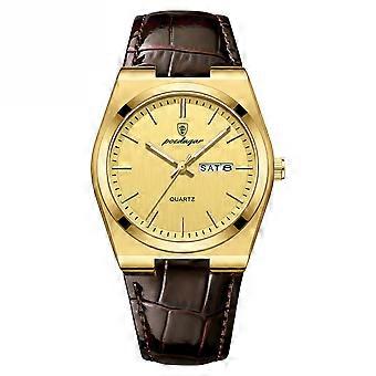 Luxury Watch for Men Military Leather Man Wristwatch Quartz Clock Waterproof Luminous Date Week Men's Watches