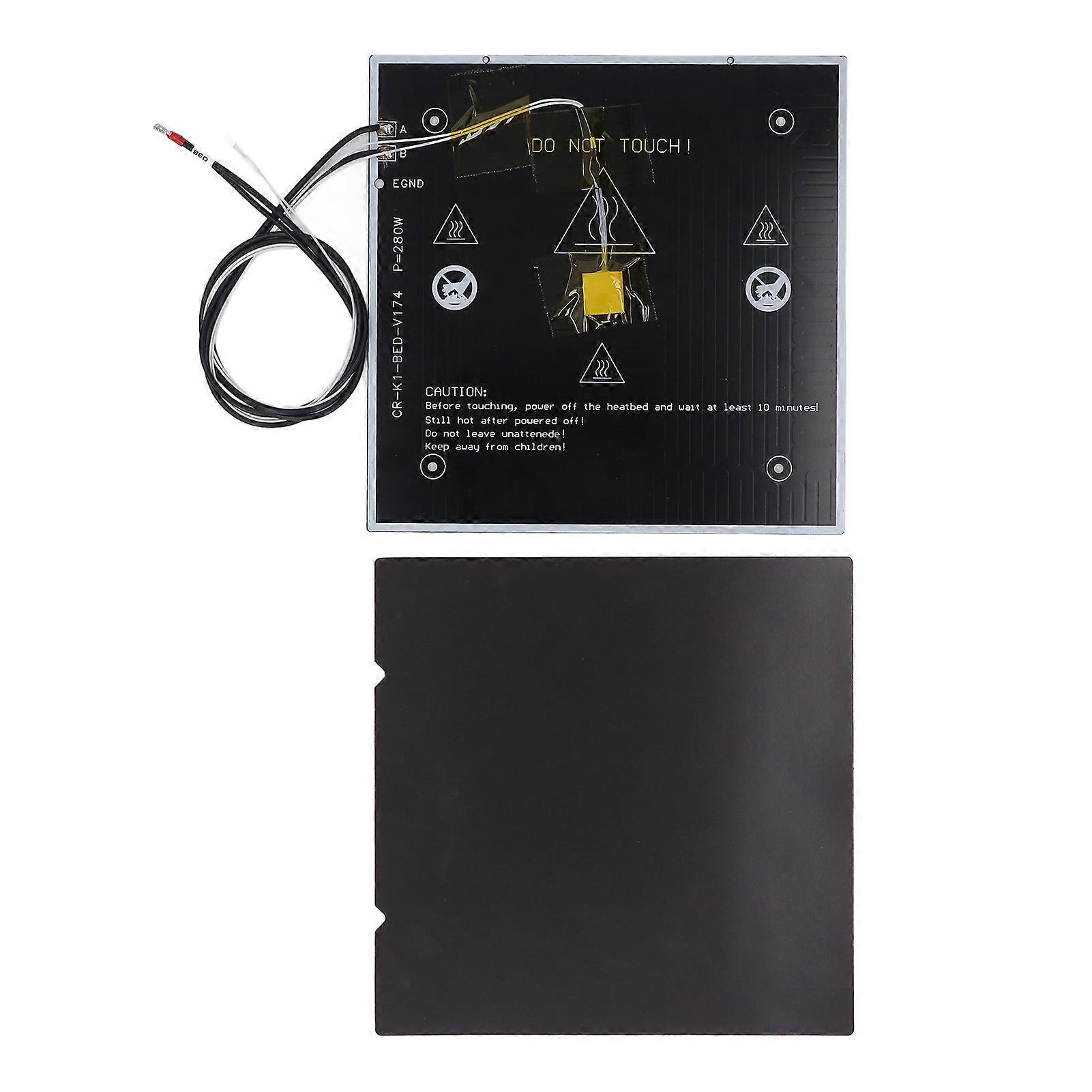 Heated Bed Kit 24V 280W Hotbed Aluminum Hot Platform for K1 K1C 3D Printer Replacement Parts 235x235x3mm