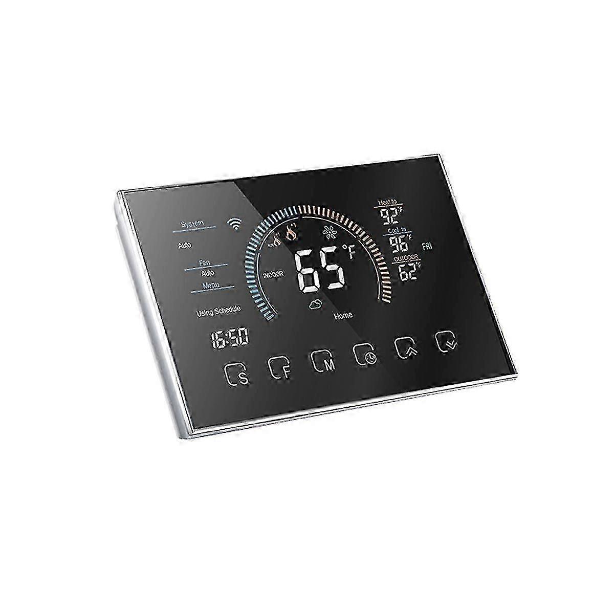 Smart Thermostat For Home, Wifi Programmable Digital Thermostat, Energy Saving, C-wire Adapter Incl
