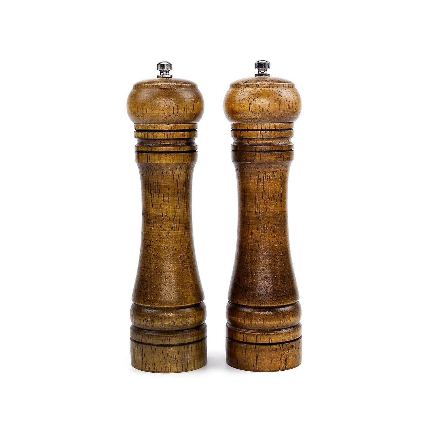 Adjustable Ceramic Rotor Salt and Pepper Mill Set, 8 Inch, 2 Pack, Durable and Stylish Design for Kitchen Use