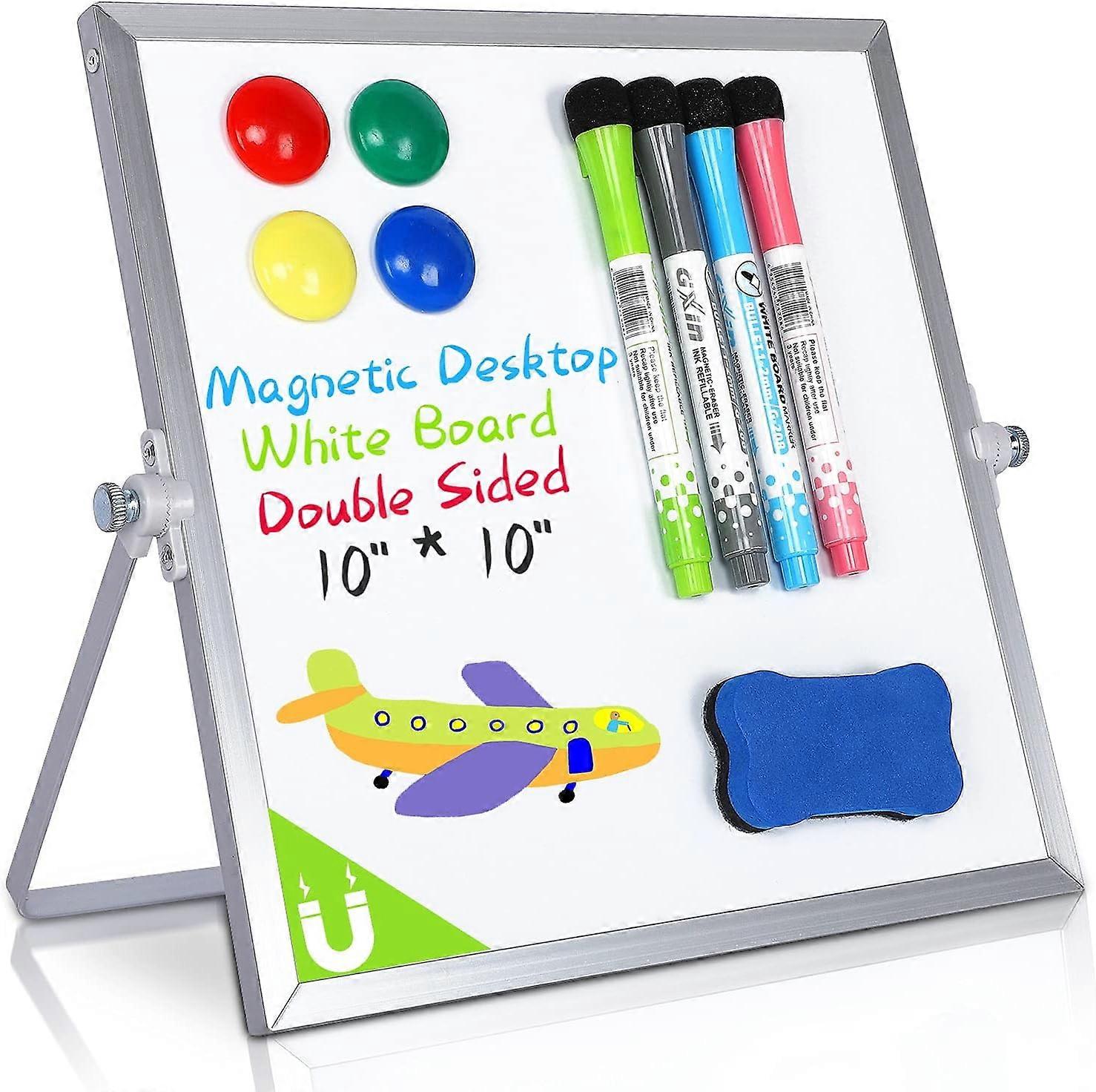 Compact Double-Sided Portable Whiteboard With Adjustable Angle