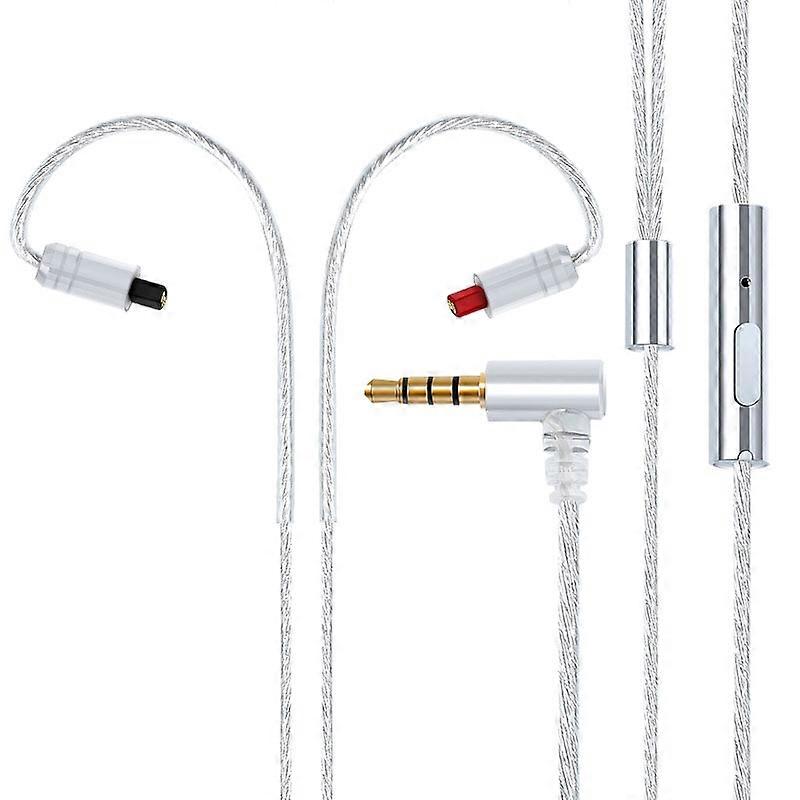 Iron Triangle IM Series Plug Cavo per cuffie placcato in argento con microfono (argento)