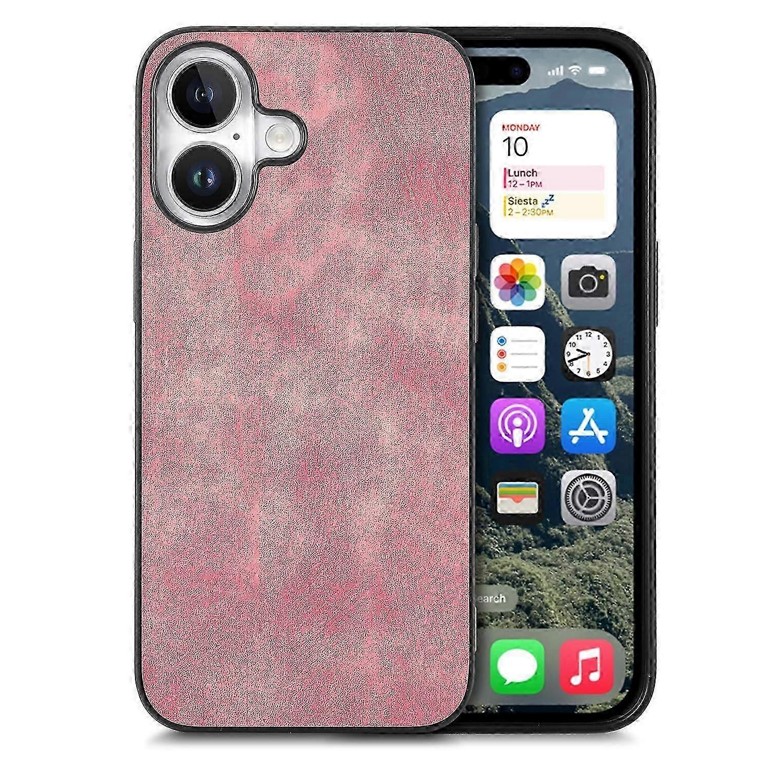 For iPhone 16 Case Retro Leather+TPU Shockproof Protective Phone Cover