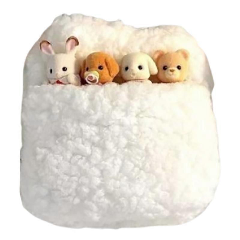 Furniture Comforter 10CM Doll Bed Doll Accessories Bed Soft Doll Bedding Quilt Pillow Doll Sleeping Bag DIY Toy