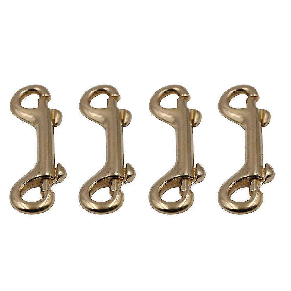 Brass Bag Clips 4 Pcs Set - Durable Handbag Keychain Hooks for Crafts, Keyring Accessories, Gold Color