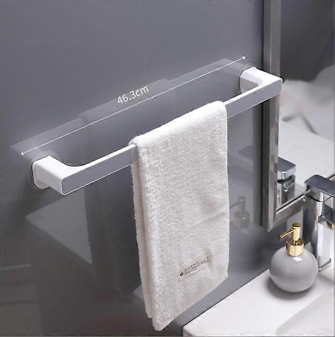 Simple bathroom towel rack without punching storage rack (long gray)