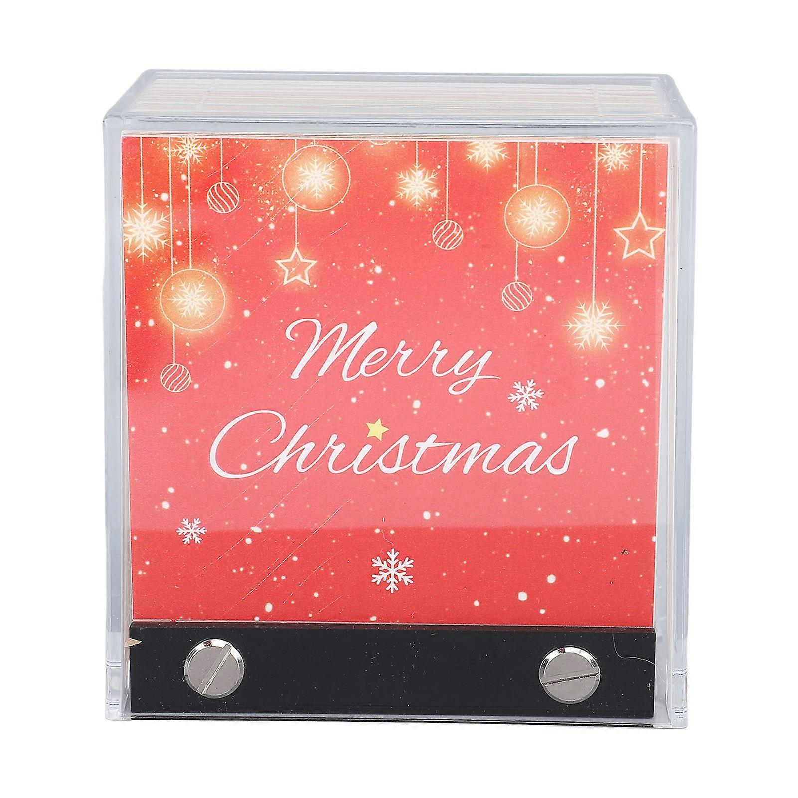 3D Art Memo Pad Snow House Paper Carving 2025 3D Weekly Calendar Notepad with Light for Home Desktop Xmas Decoration