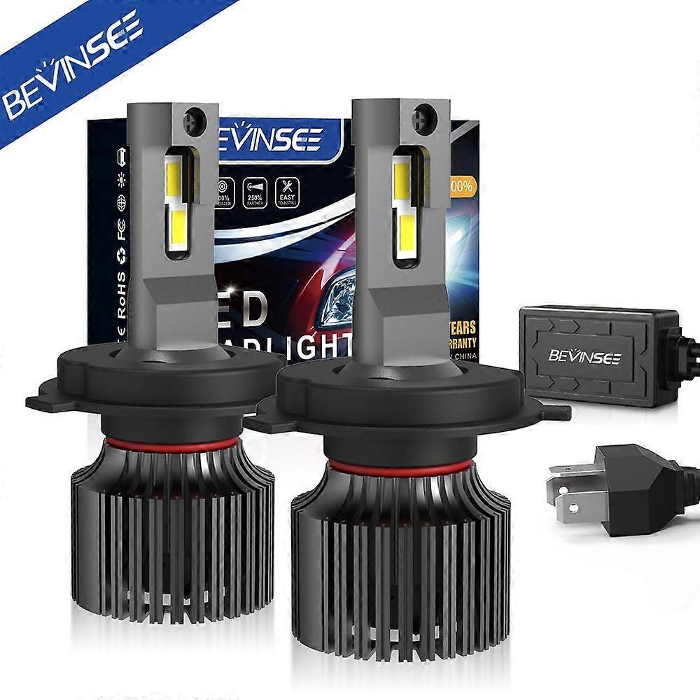 Bevinsee H7 H4 H1 H11 LED Forlygter HB3 9005 HB4 9006 H8 H9 Bil LED Pærer 6000K Hvid 12V 80W High Power Auto Forlygte, 1 Par