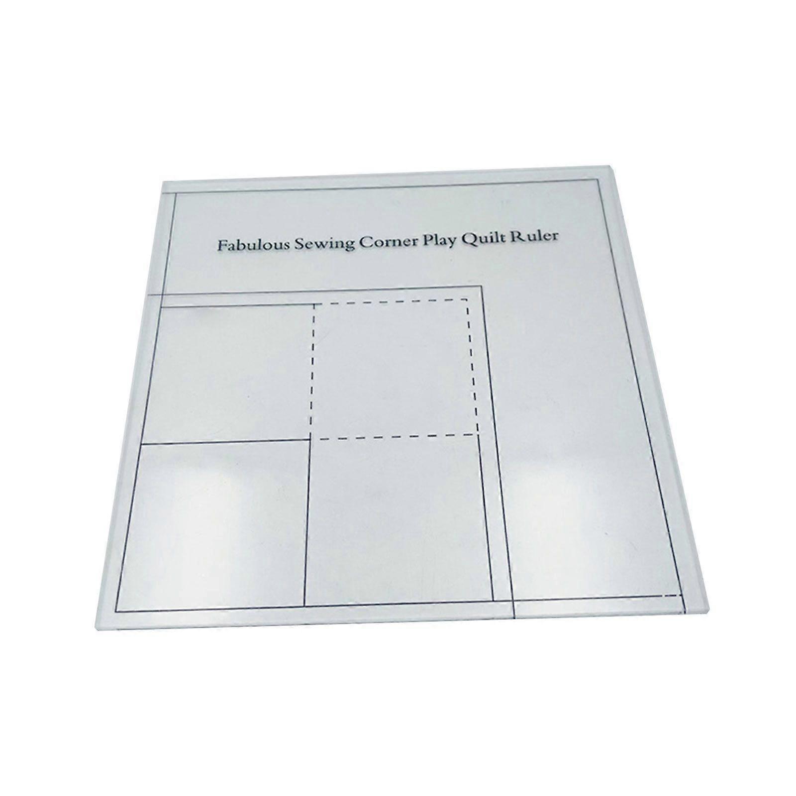 100% New,Sewing Patchwork Ruler Sewing Stitching ruler Sewing Corner Sewing Template Stitching Tool Plastic Template ruler Acrylic