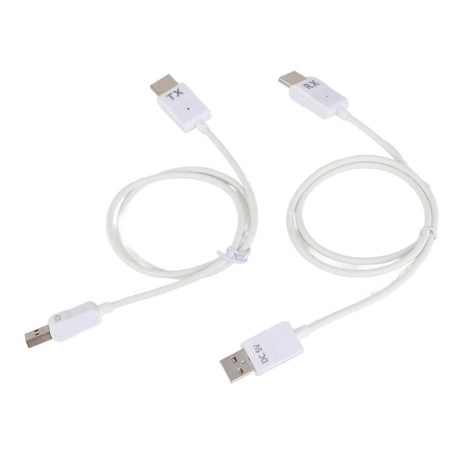 Wireless HD Multimedia Interface Transmitter Receiver Kit Plug and Play 1080P Supports 2.4GHz 5GHz for HDTV Projector Monitor