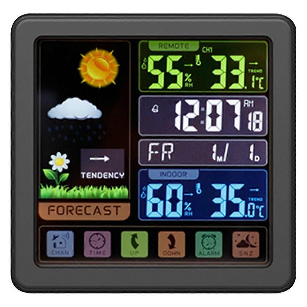 TS-3310 Multifunctional Touch Screen Wireless Weather Station Clock Indoor Outdoor Thermometer Hygro