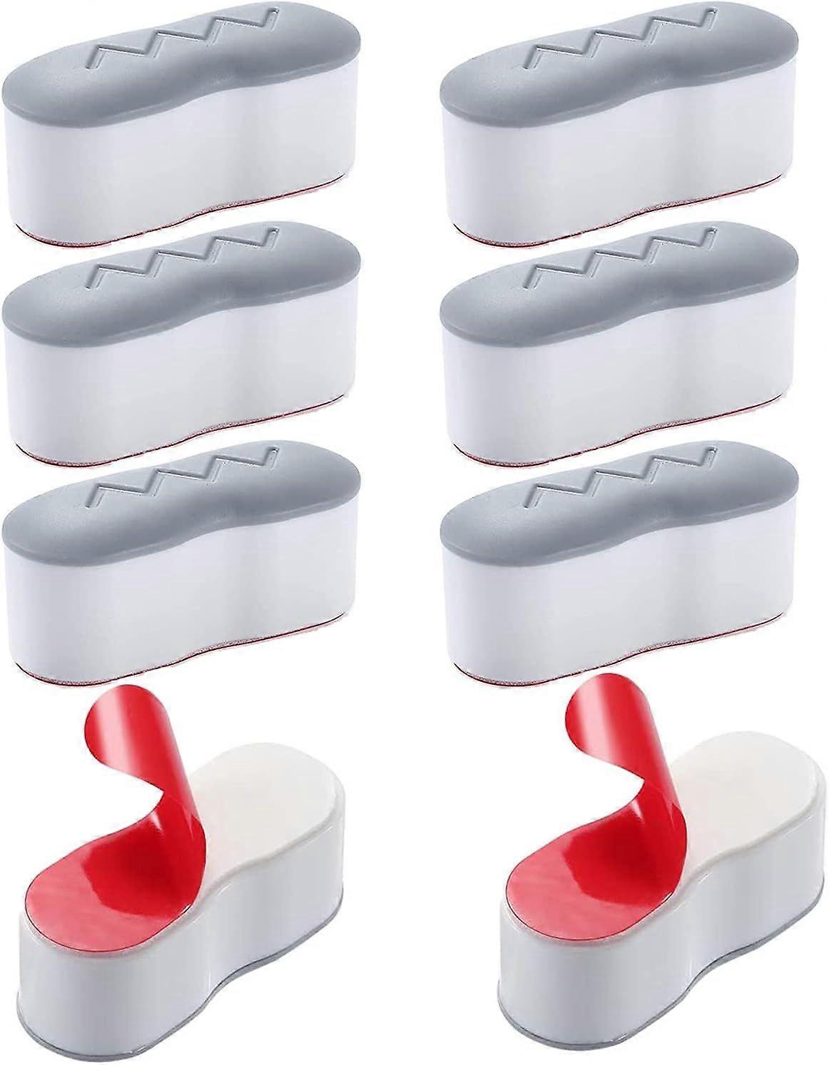 Pack Universal Toilet Seat Bumpers Replacement with Strong Adhesive for Home, Hotel and School (White)