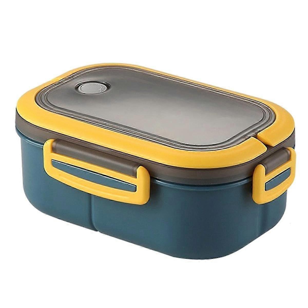 Plastic Lunch Box, 1200Ml Compartment Plastic Bento Box, Sealed Food Containers with Spoon, Bento B