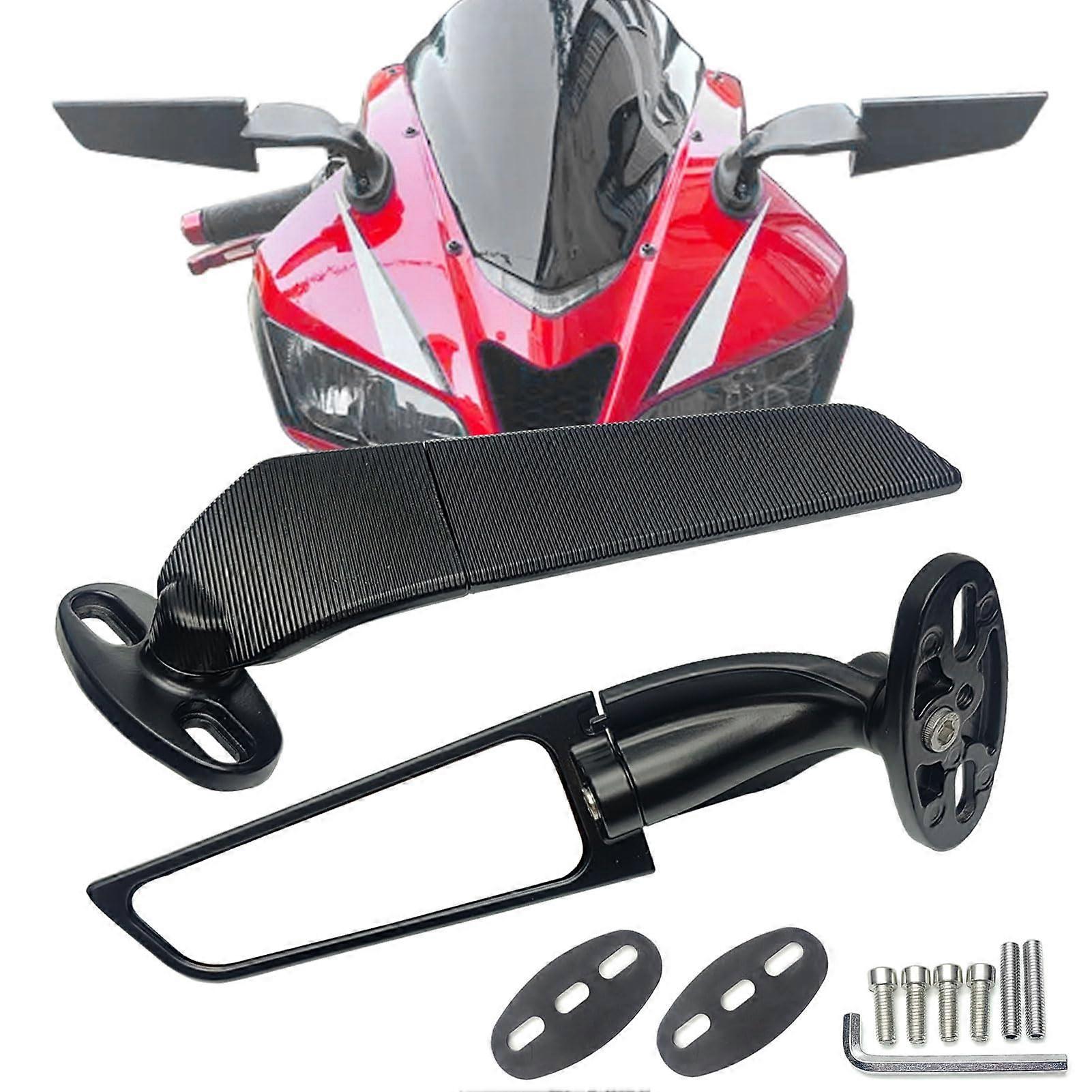 Motorcycle Stealth Mirrors Wind Wing Side Rearview Mirrors Compatible With CBR600RR CBR1000RR