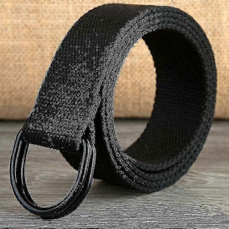 2 Pack Mens Canvas Belt With Double D-ring,durable And Adjustable Casual Web Belt