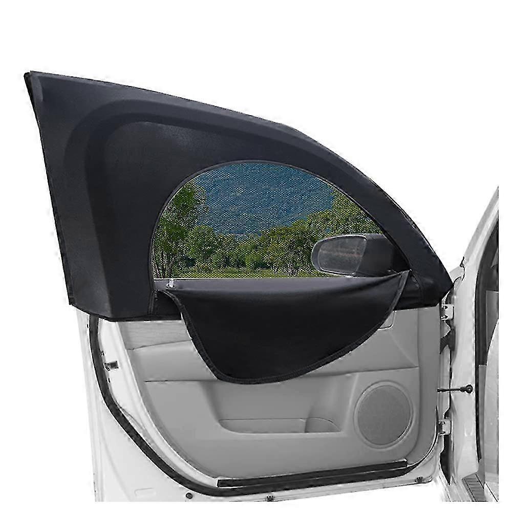 2 pcs Stretchable Breathable Oversize Double Mesh Car Window Shade for Size Camping Front Window